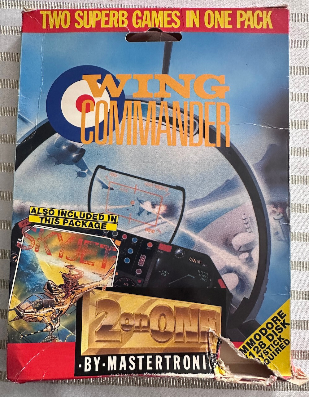 Wing Commander Sky Jet Game Commodore 64/C128 5.25" Inch Floppy Disk, Rare, Working