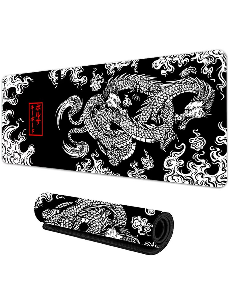 Japanese Dragon Large Gaming Mousepad XXL Keyboard Gamer Mouse Pad on the Table