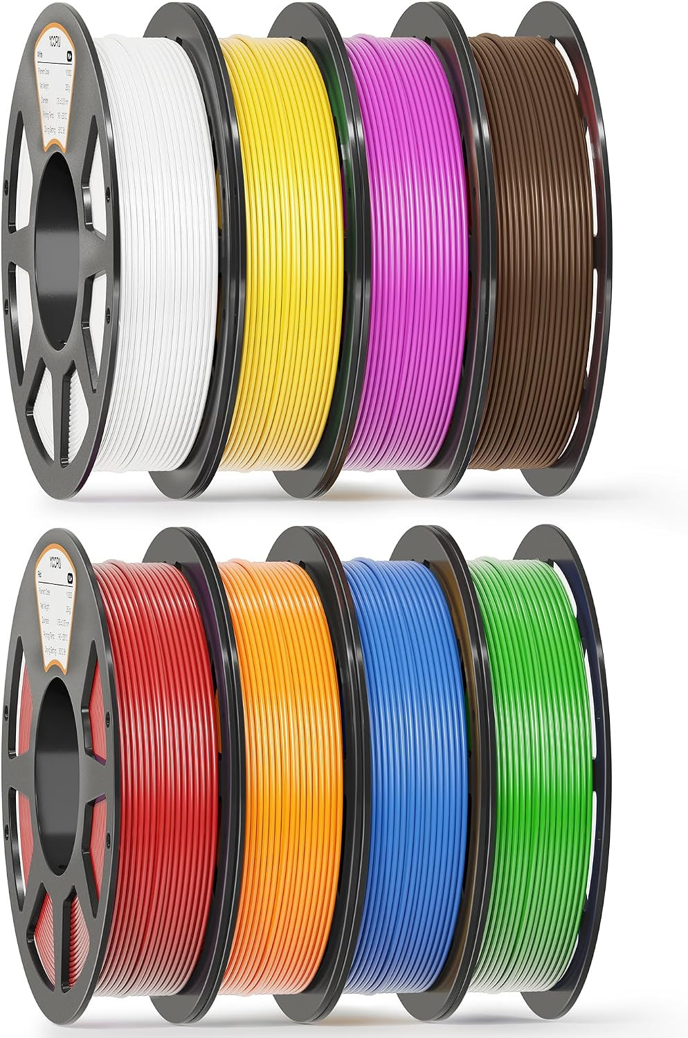 PLA+ 3D Printing Filament Bundle for Bambu Lab 3D Printers, 8 X 250G Spools
