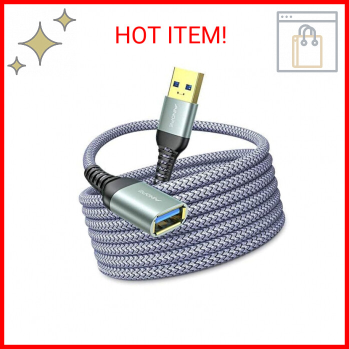 AINOPE USB Extension Cable 10FT, USB 3.0 Extension Cable Cord Male to Female, US