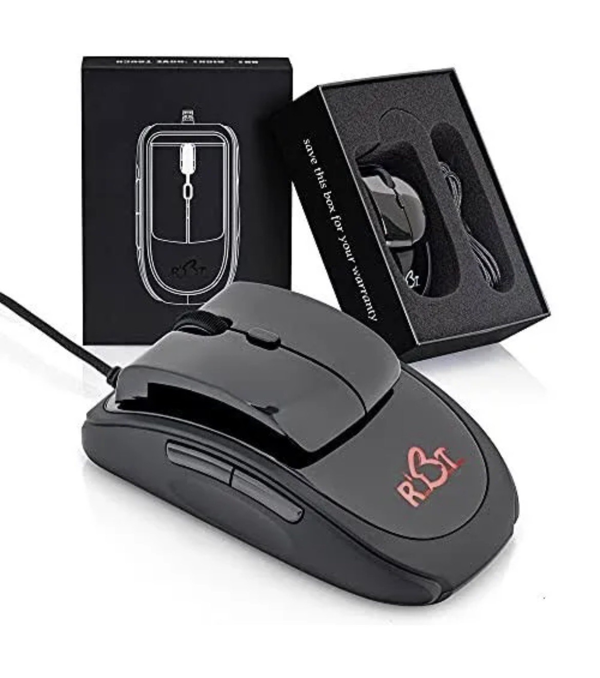 QuadraClicks RBT Mouse Anti Carpal Tunnel Solution Business/Gaming Ergonomic