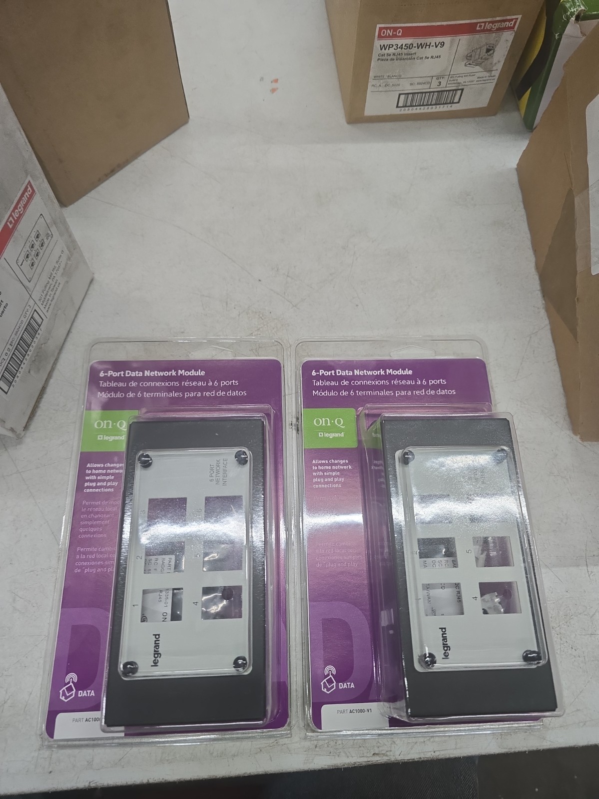 On-Q/Legrand 6-Port DATA NETWORK Module AC1000-V1 New Sealed X2