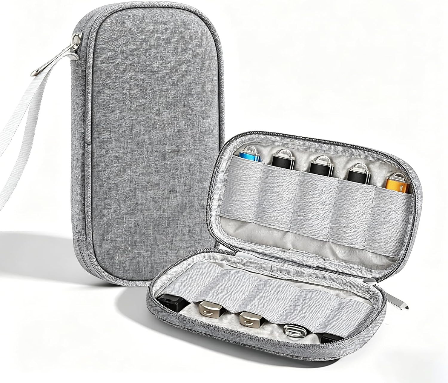 10 Slots USB Flash Drive Case,Cloth Thumb Drive Organizer, Portable U Disk