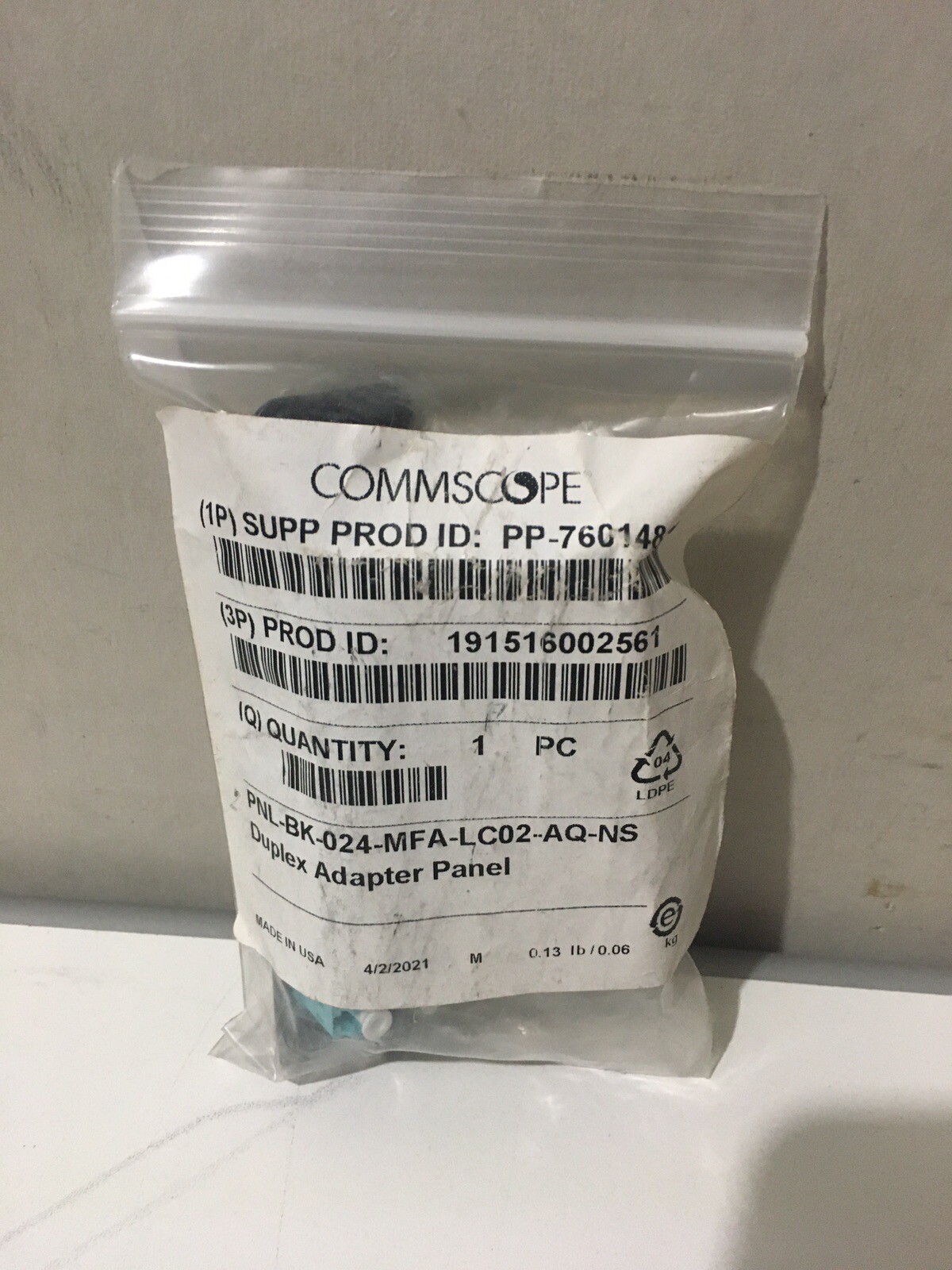 NEW Commscope Uniprise 760148171 PNL-BK-024-MFA-LC02-AQ-NS Multimode LAZRSPEED