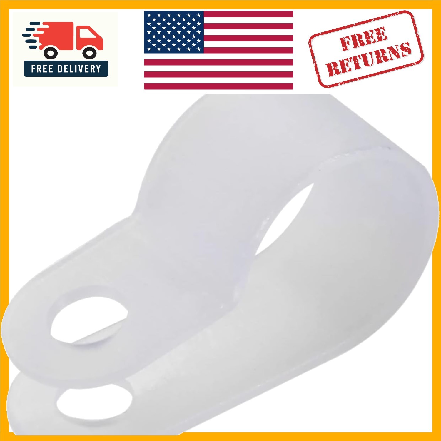 Versatile 200PCS R-Type Cable Fixing Clips - 3/8 Inch for Optimal Organization
