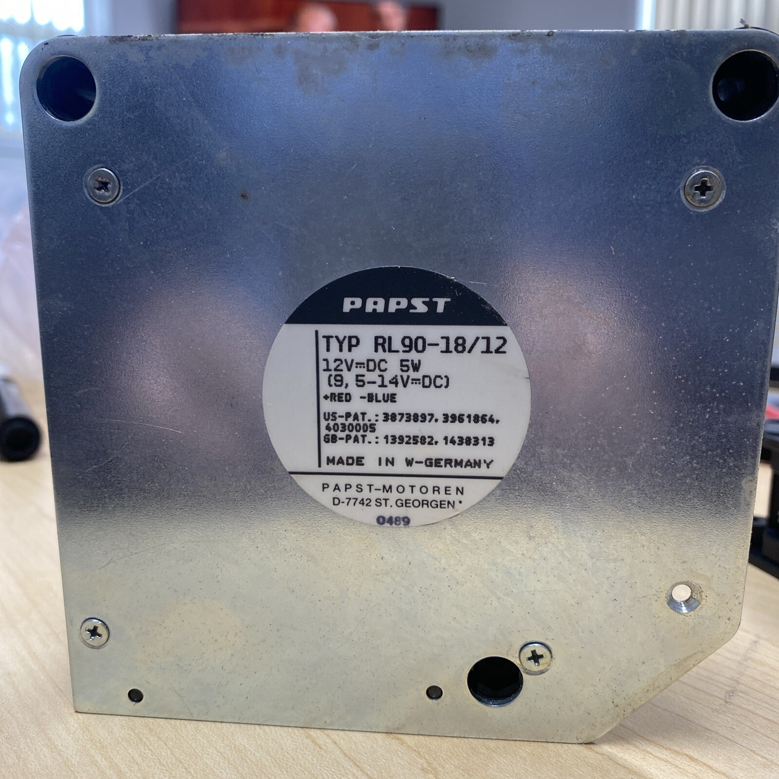 PAPST RL90-18/12 12V DC 5W, (9.5-14V) Fan Blower Made In Germany...  B54