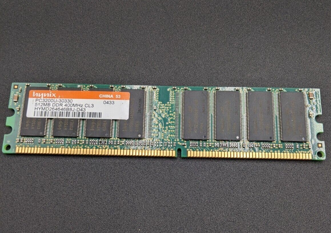 HYNIX 512MB RAM Desktop Memory HYMD264646B8J-D43 PC3200U-30330 0433