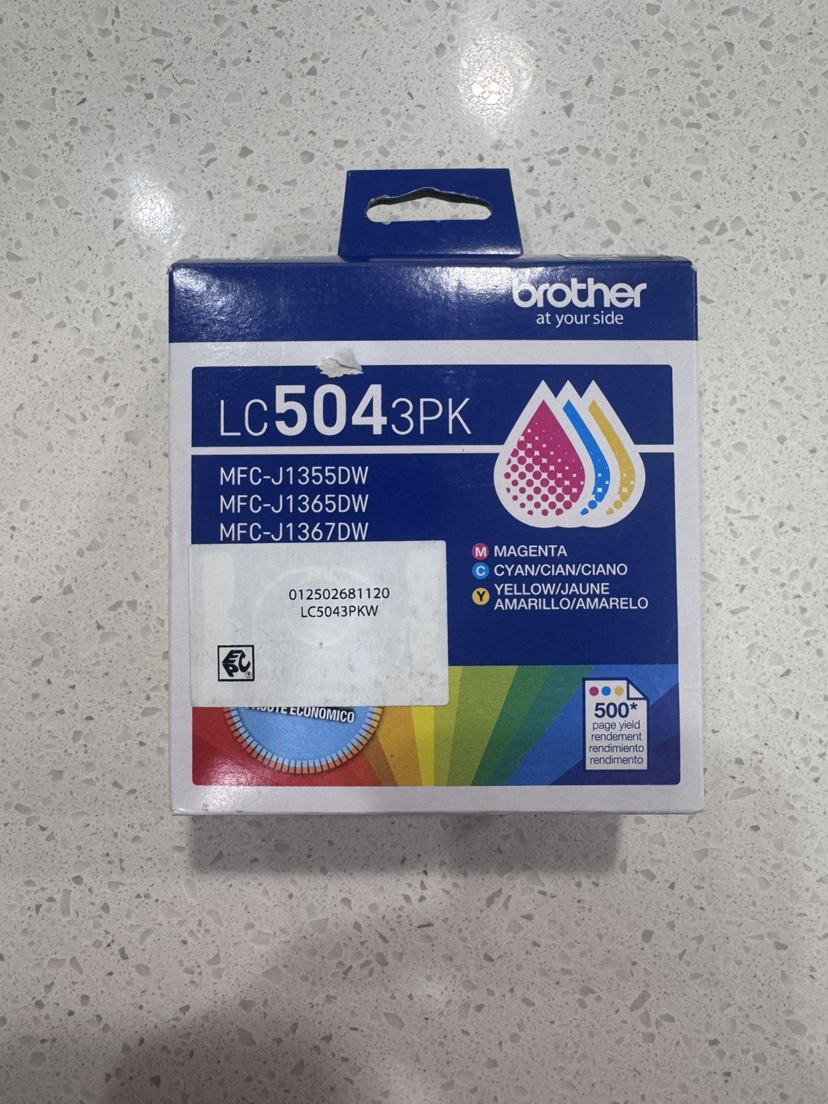 Genuine Brother LC504 3PK Color Ink Cartridges Cyan Magenta Yellow SealedOpenBox