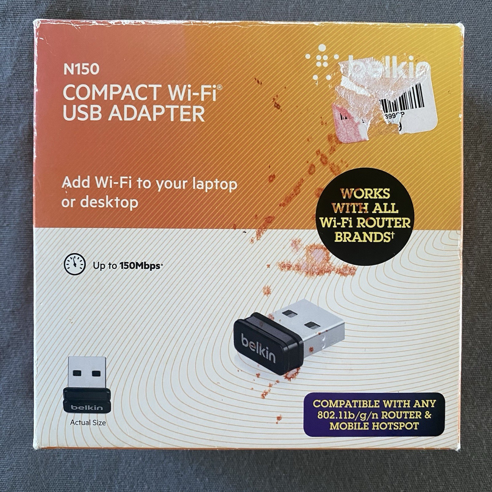 BELKIN N150 Compact Wi-Fi USB Adapter - F7D1102 - 8830-05033 Rev. D00 - Ver 1017