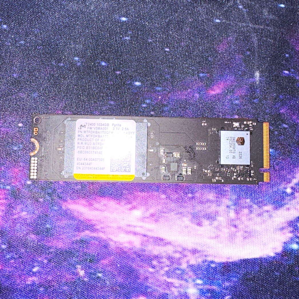 Micron 2400 1TB M.2 NVMe PCIe Internal SSD Self-Encrypting MTFDKBA1024TFK