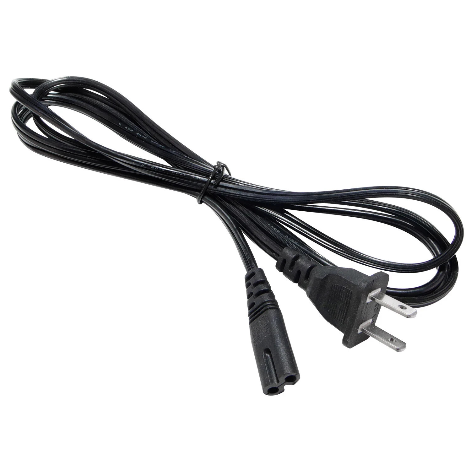 Lot 10 US 2 Prong 2Pin Power Cord Cable Charge Adapter PC Laptop PS2 PS3 6 feet