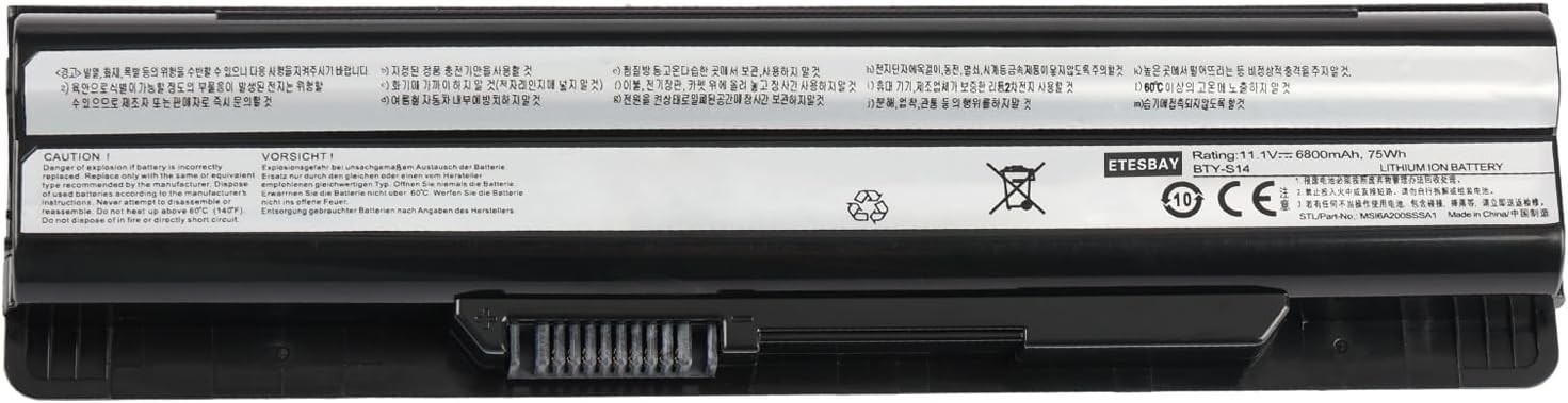 ETESBAY BTY S14 6800mAh Laptop Battery Replacement for MSI CR41