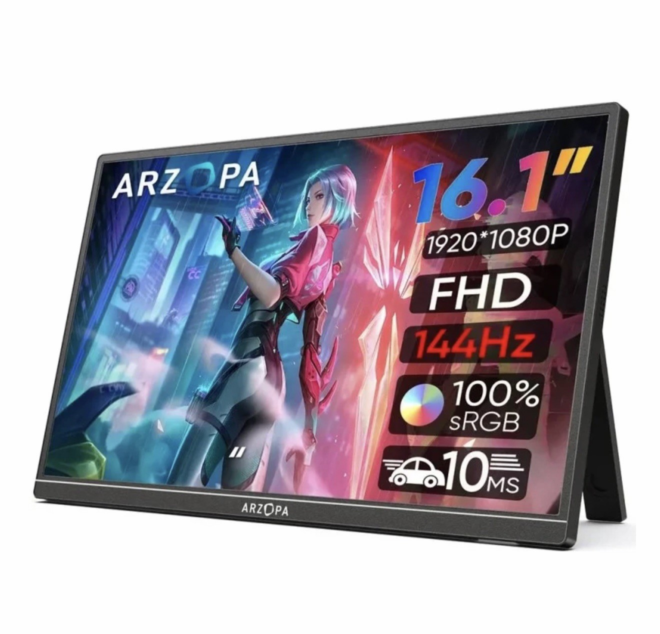 Arzopa G1 Game Monitor Portátil USB-C 16.1" LCD IPS Full HD 144Hz Warranty Original Packaging