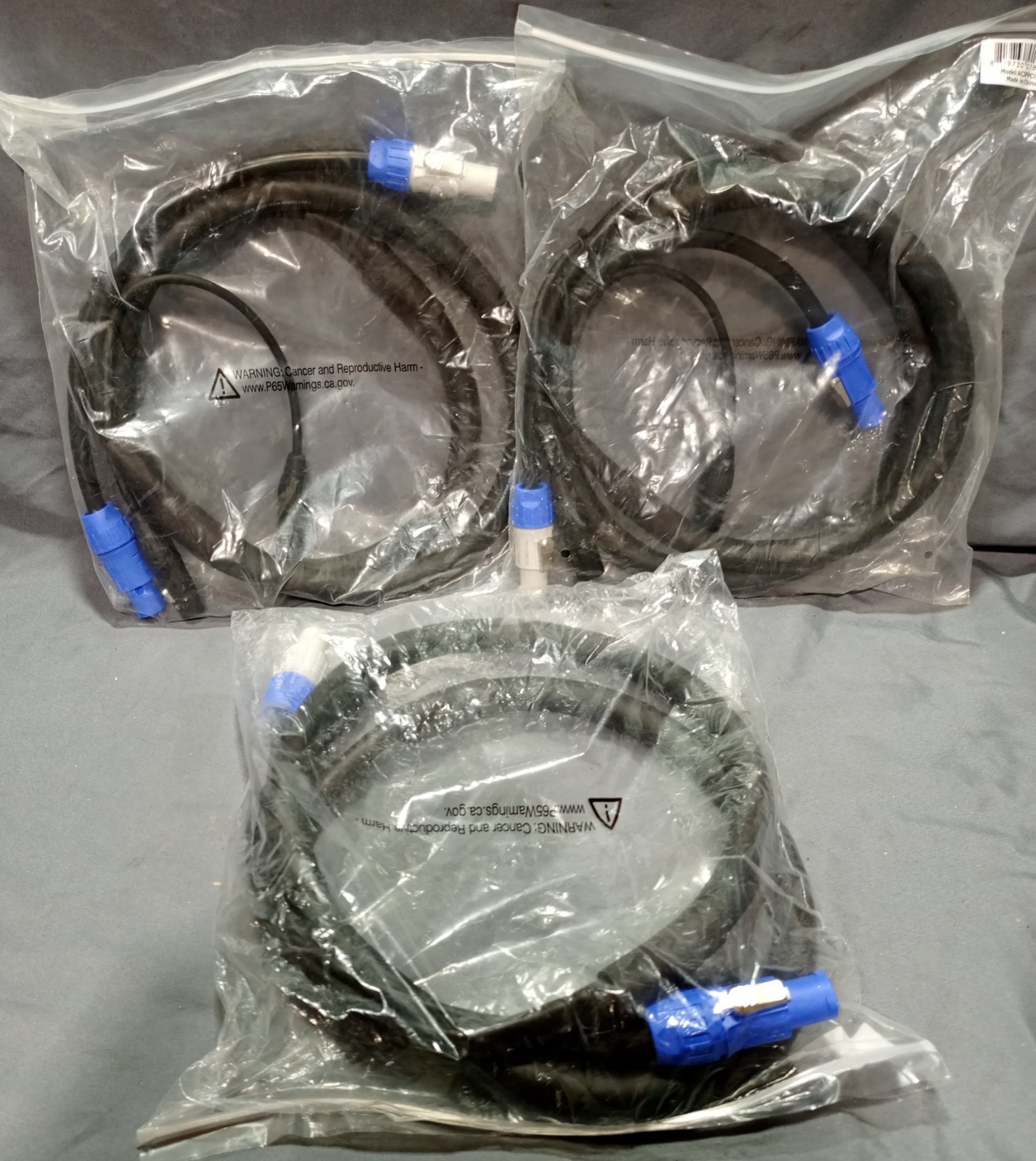 Lot Of 3 ADJ Accu-Cable AC3PPCON6