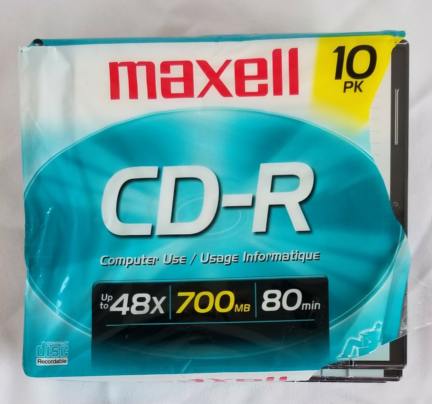Maxell CD-R 48x 700MB 80min For Use In CD-R Recordable Pack of 9