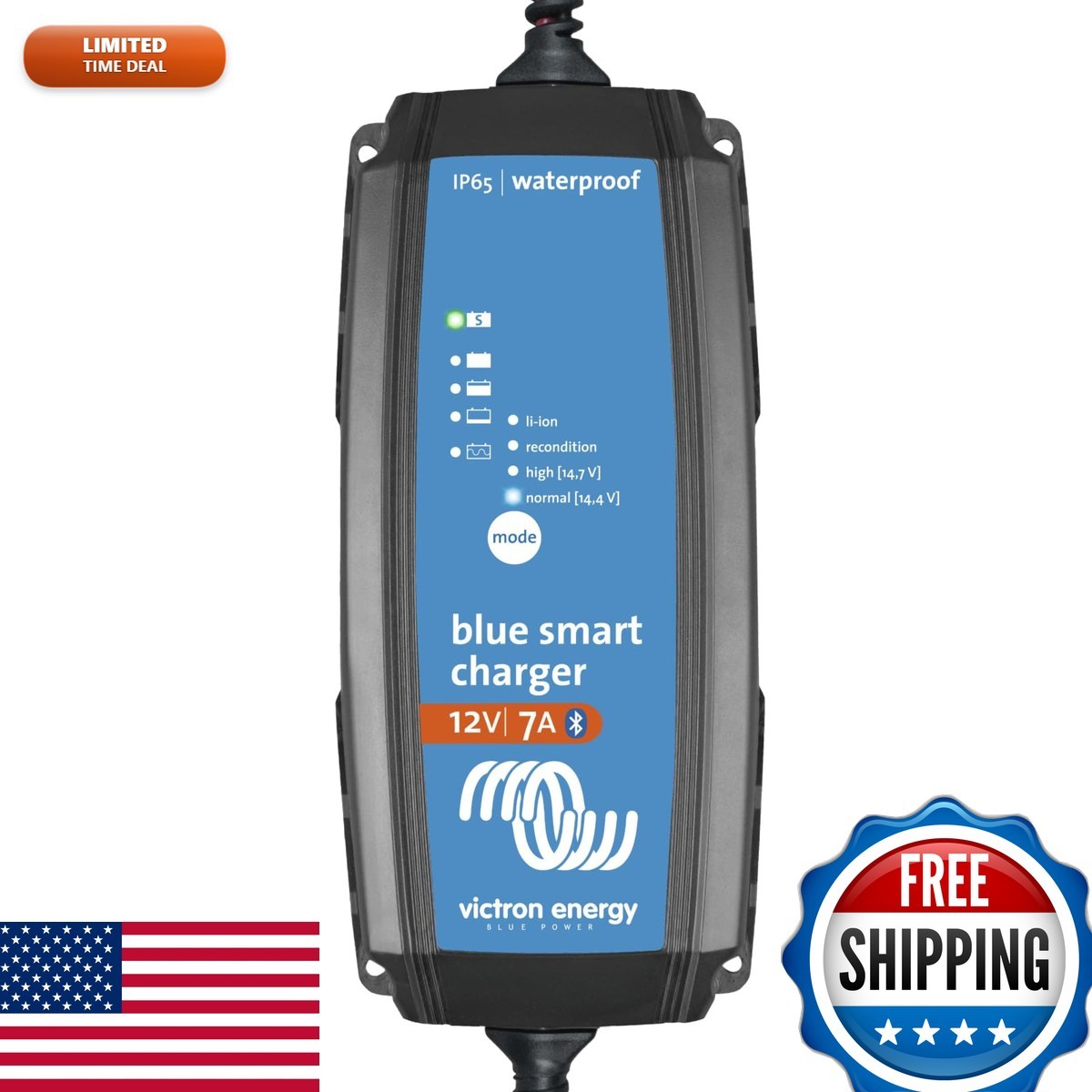 Victron Energy Blue Smart IP65 Smart Car Battery Charger 12V 7A