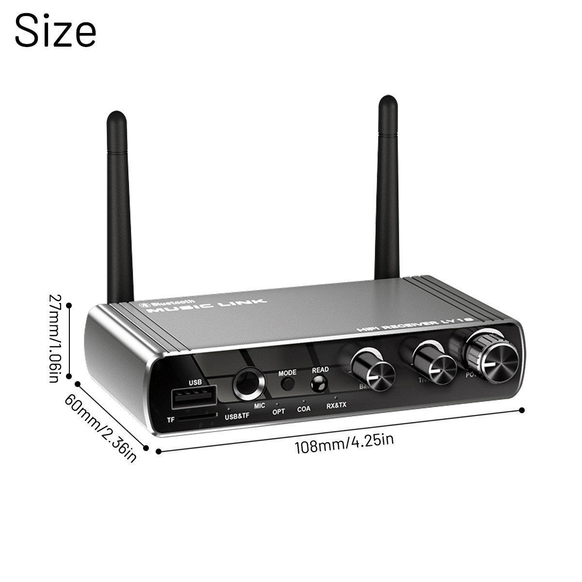 Bluetooth 5.4 Audio Transmitter Receiver Optical Coaxial Plug-Play For TV/PC/PS4
