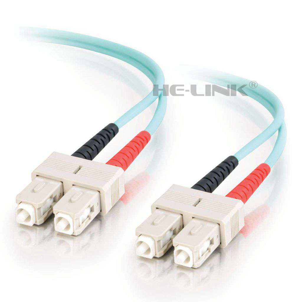 100M SC-SC Outdoor Armored 10G OM3 MM 4 Strands Fiber Patch Cord