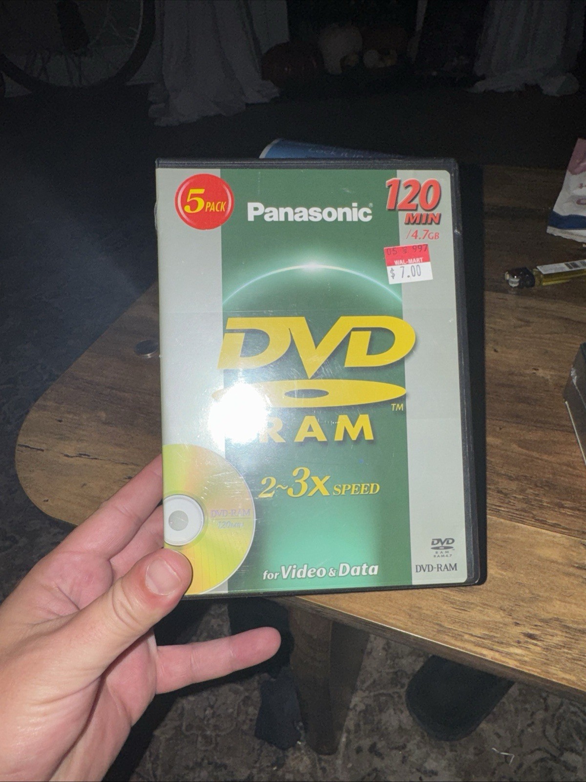 Panasonic DVD RAM 2-3x Speed for Video & Data 120 Minute 4.7Gb Pack of 5 in Case