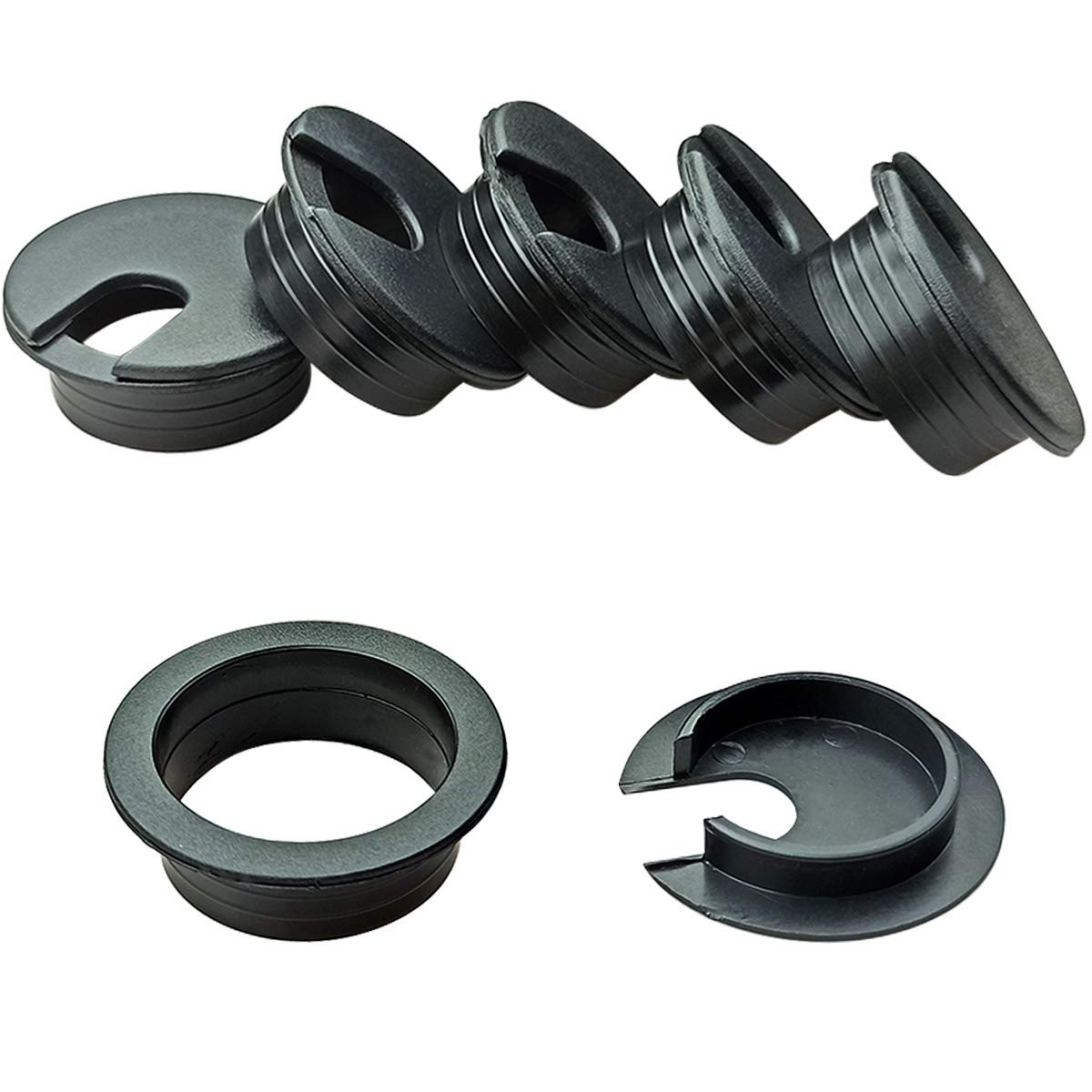 6Pcs Desk Grommet 1-3/8 Inch Plastic Wire Cord Cable Grommets Hole Cover