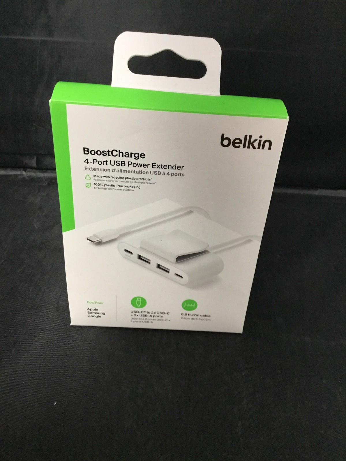 Authentic Belkin BoostCharge 4-Port USB Power Extender Brand New Sealed