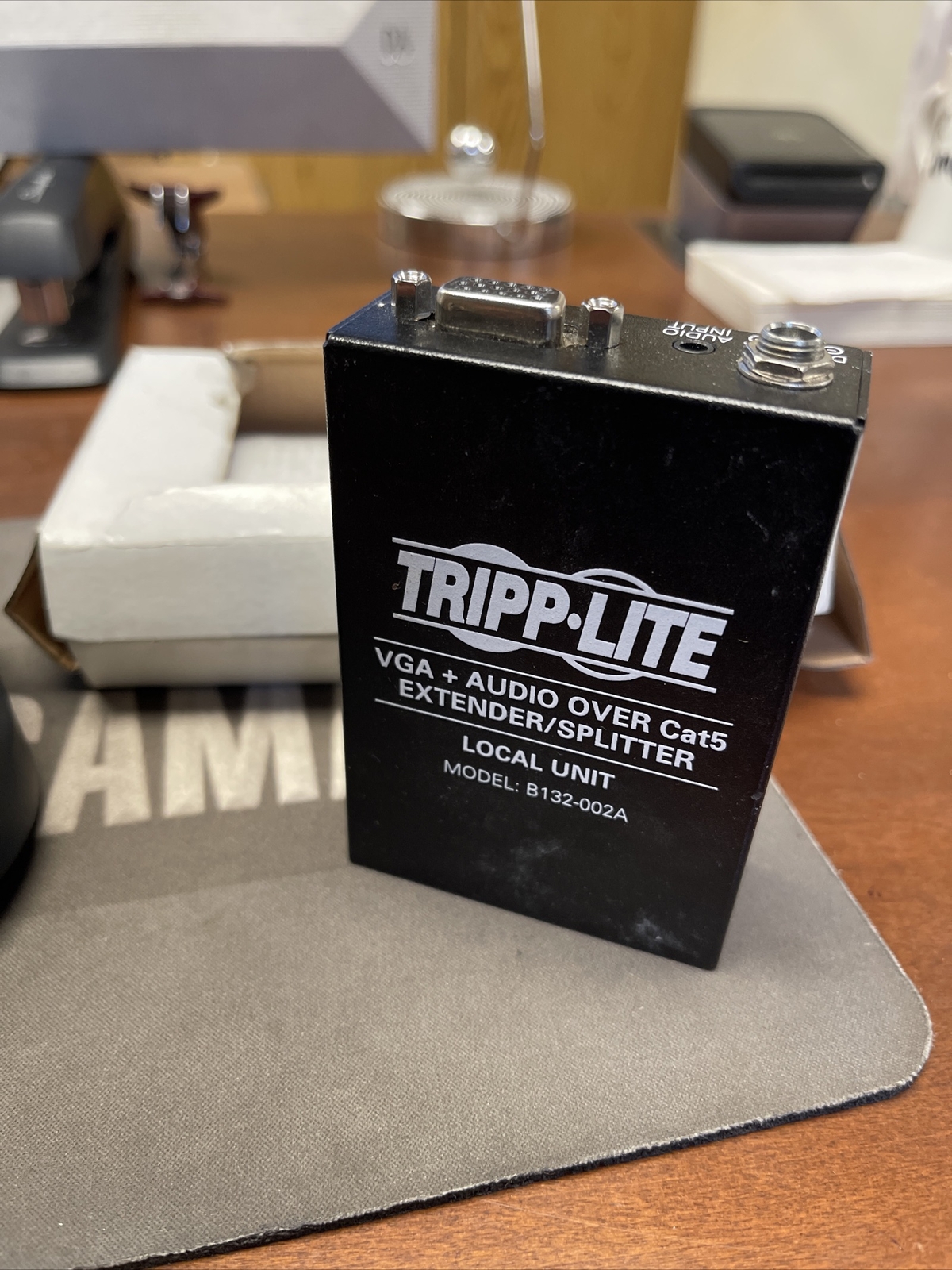 Tripp Lite 2-Port VGA with Audio Over Cat5 / Cat6 Extender Splitter, Transmitter