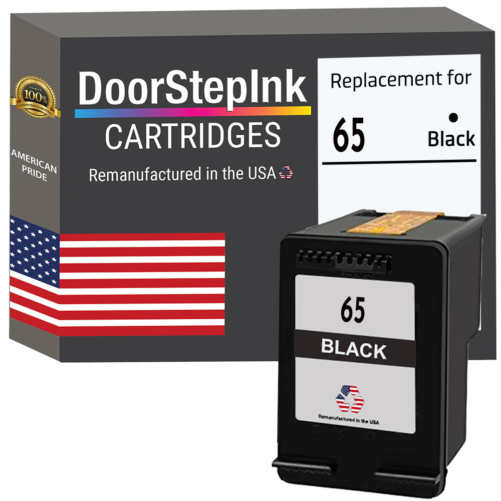 DoorStepInk Compatible Ink Cartridges for HP 65 Black-USA