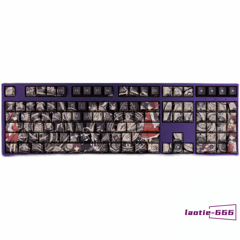 Touhou Project Hakurei Reimu 108 Keycaps New Dye-sub PBT for Cherry MX Keyboard