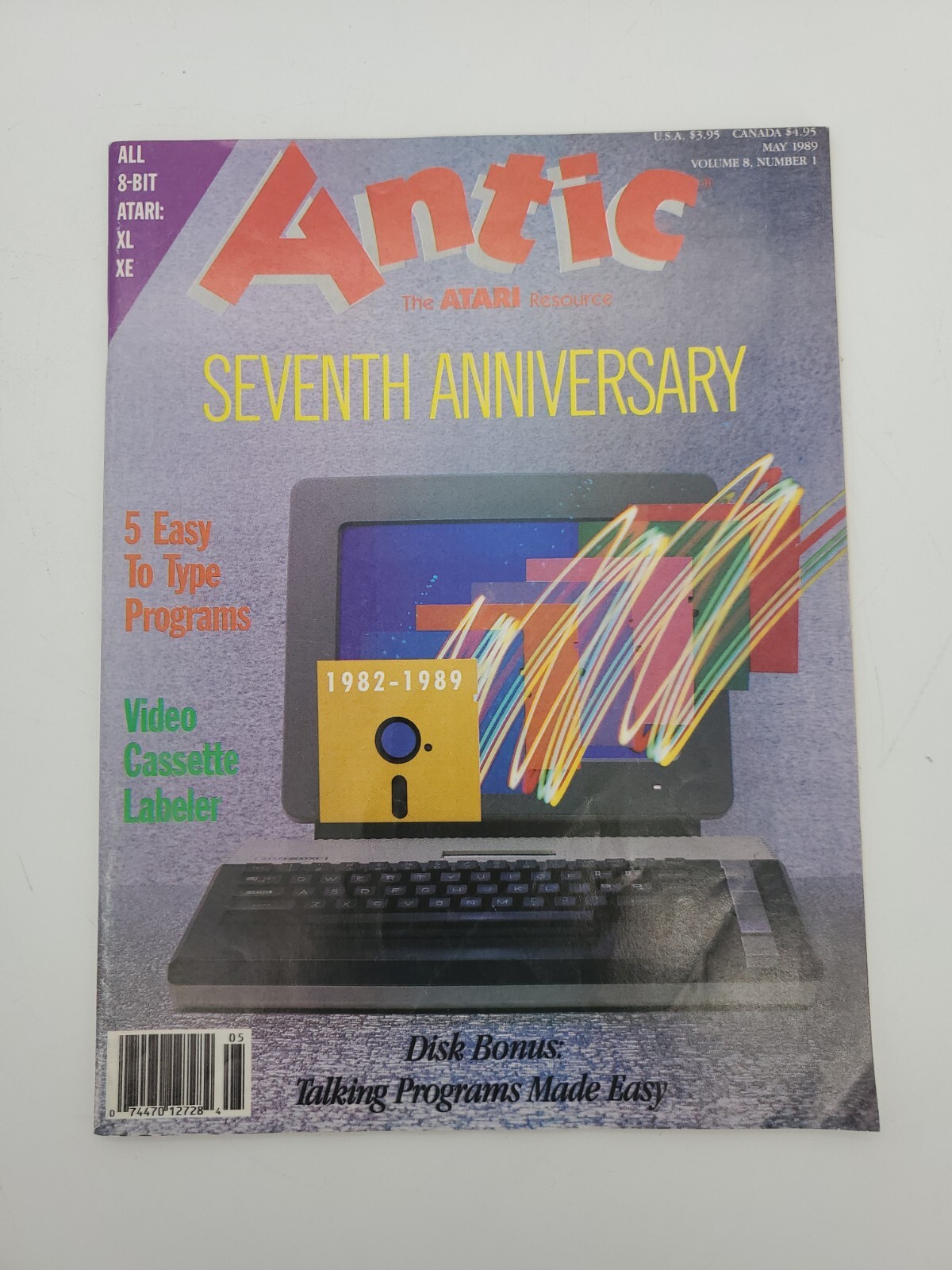 vintage Antic Atari Magazine May 1989 7th anniversary Vol 8 Atari Computers