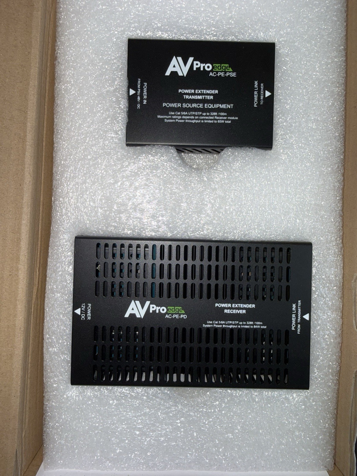 AVPro Edge AC-PE-PSE & AC-PE-PD Power Extender Kit w/ Power Supply Open Box