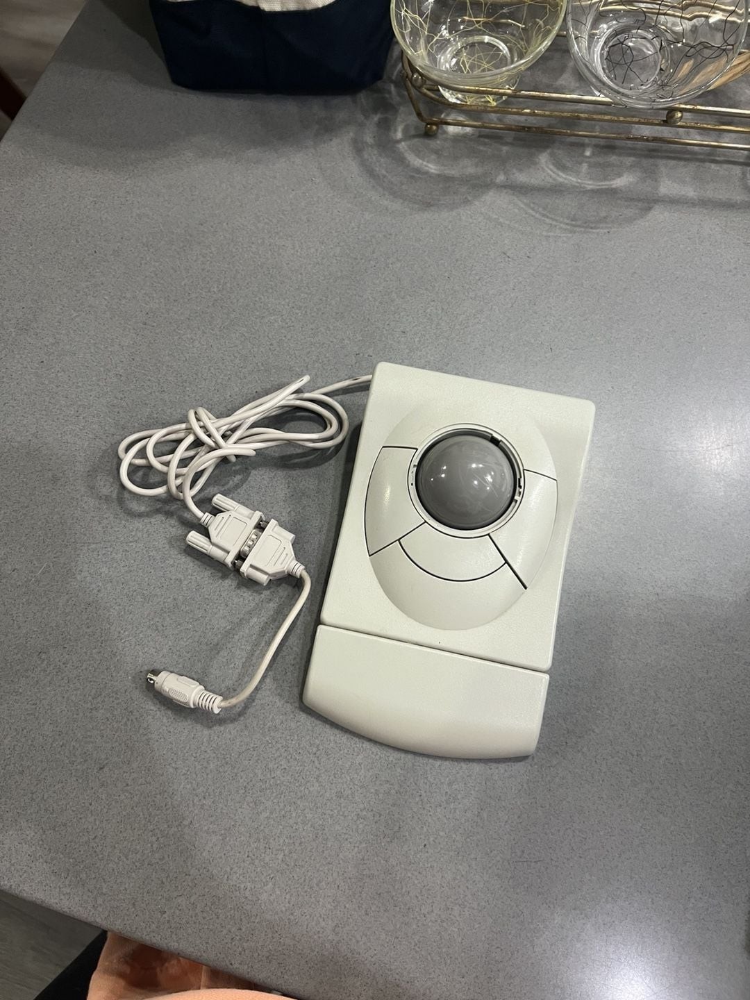 Vintage DRTRACK Serial Trackball Mouse