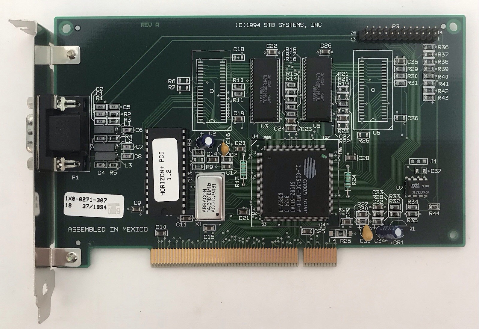 STB SYSTEMS INC HORIZON + PCI 1.2 VGA CIRRUS LOGIC CL-GD5430-1MB-Q-Y