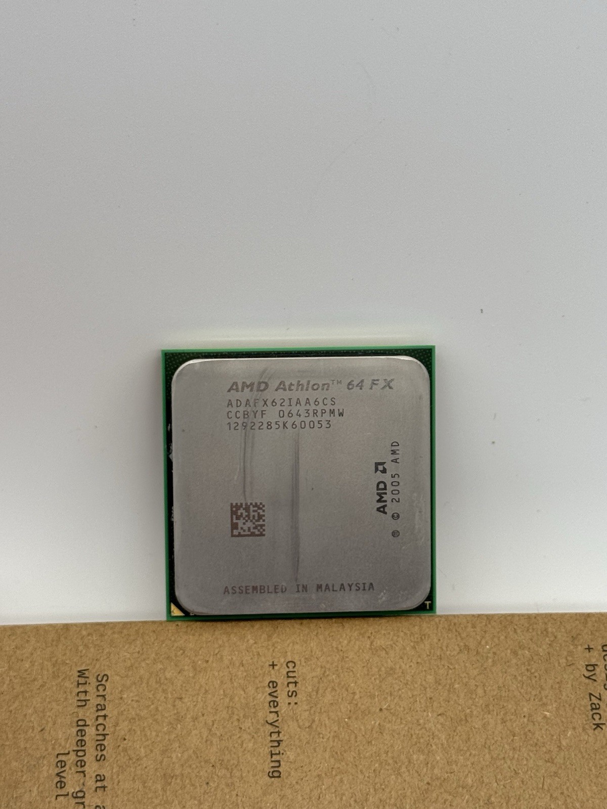 AMD Athlon 64 FX-62 2.6GHz ADAFX62IAA6CS Socket AM2 CPU Tested Rare CCBYF #2