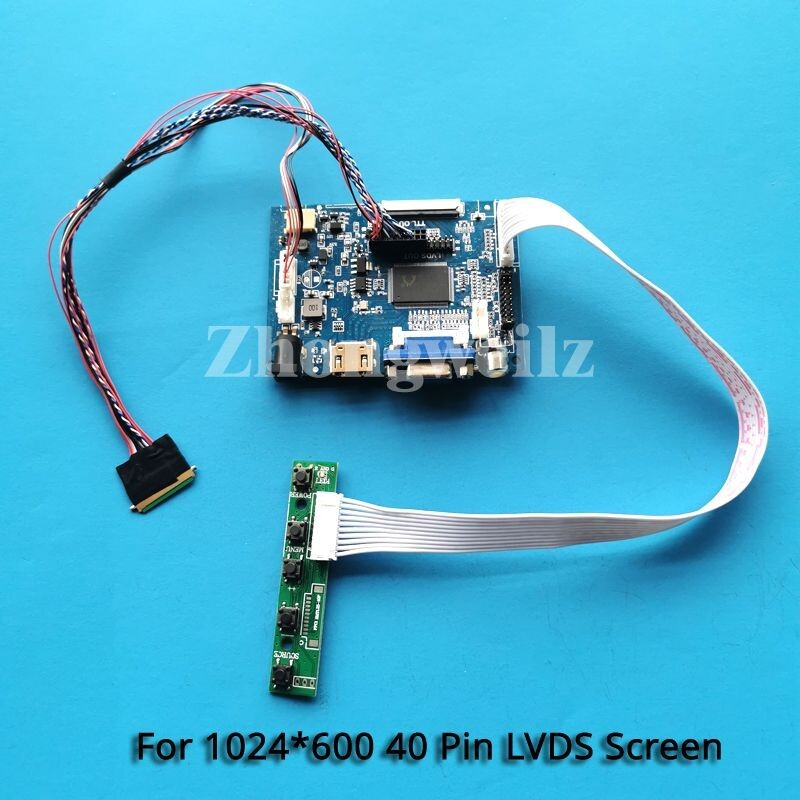 For B101AW03 V0/V1 40-Pin LVDS HDMI+VGA+AV Panel 1024x600 Controller Board Kit