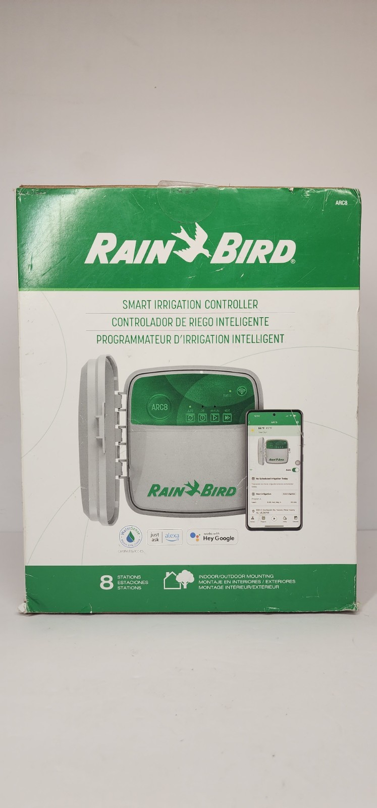 Rain Bird ARC8 WiFi App-Control Sprinkler Controller 8-Zone, Alexa/Google