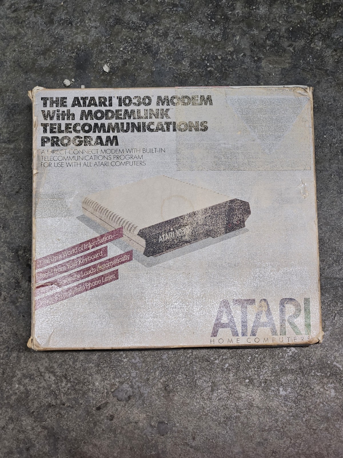 Atari 1030 Modem Owner's Guide Manuals Complete Modemlink New In Box NOS
