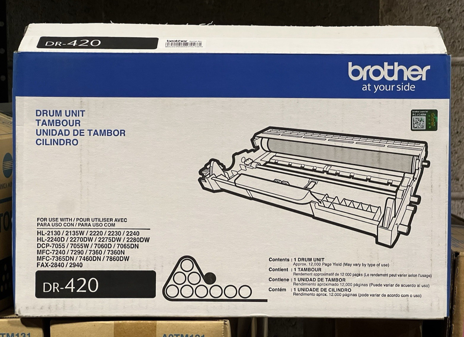 Brother DR420 Drum Unit-Open/Worn Box