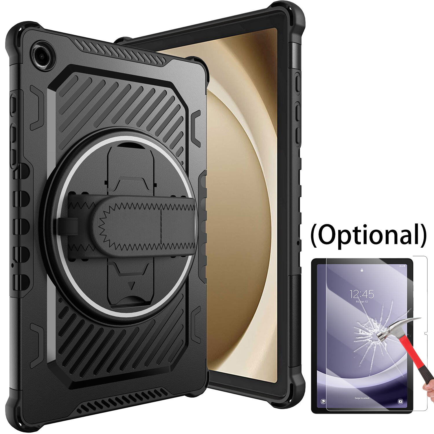 For Samsung Galaxy Tab A9+ 11" Tablet Case Cover/Tempered Glass Screen Protector