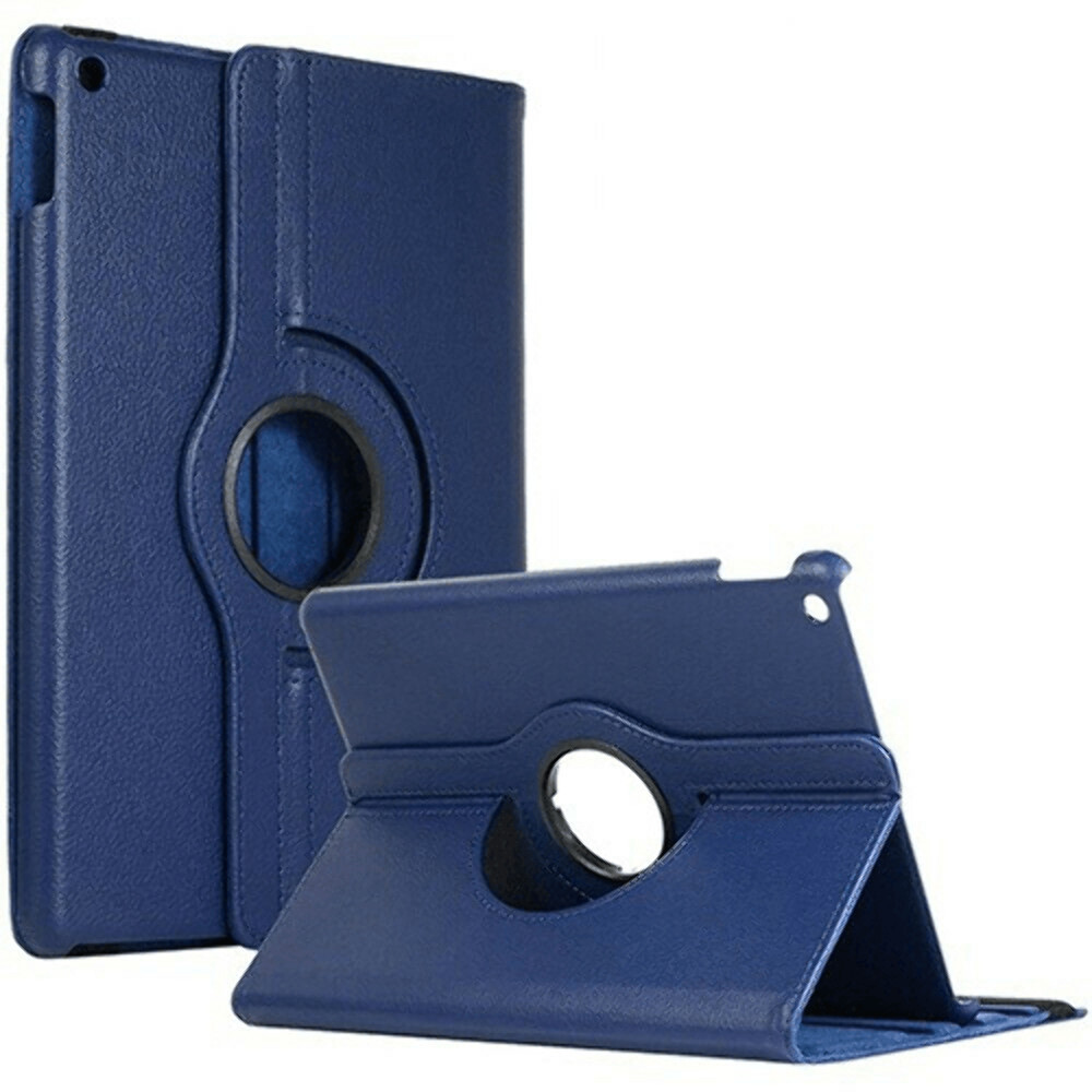 Leather Flip Rotating Portfolio Stand Case DARK BLUE for iPad 5/iPad 6 9.7"
