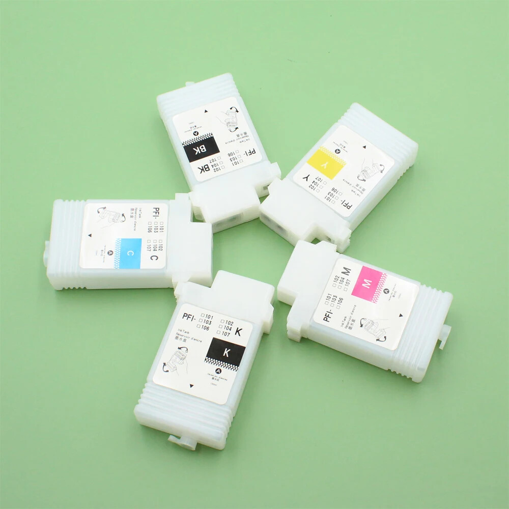 5Colors/Set PFI120 Refillable Ink Cartridge For Canon TM-200 205 305 300 printer