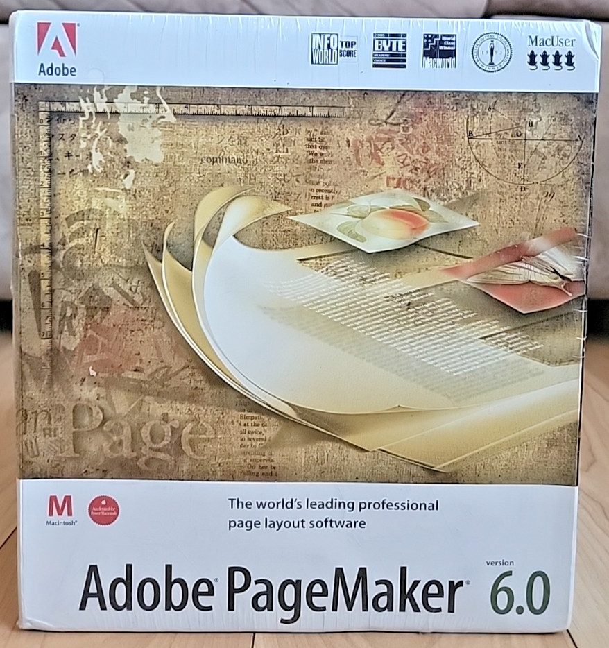Adobe PageMaker 6.0 For Macintosh Software - NEW Factory Sealed READ