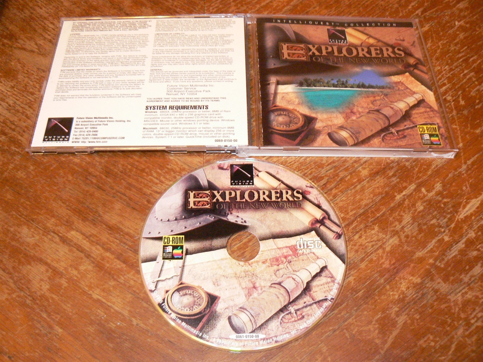 Explorers Of The New World PC/Mac CD-ROM Future Vision 1995 game Windows 95/3.1