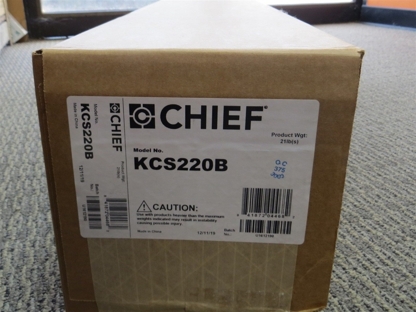 New Chief KCS220B Single Arm Dual Monitor Desk Mount