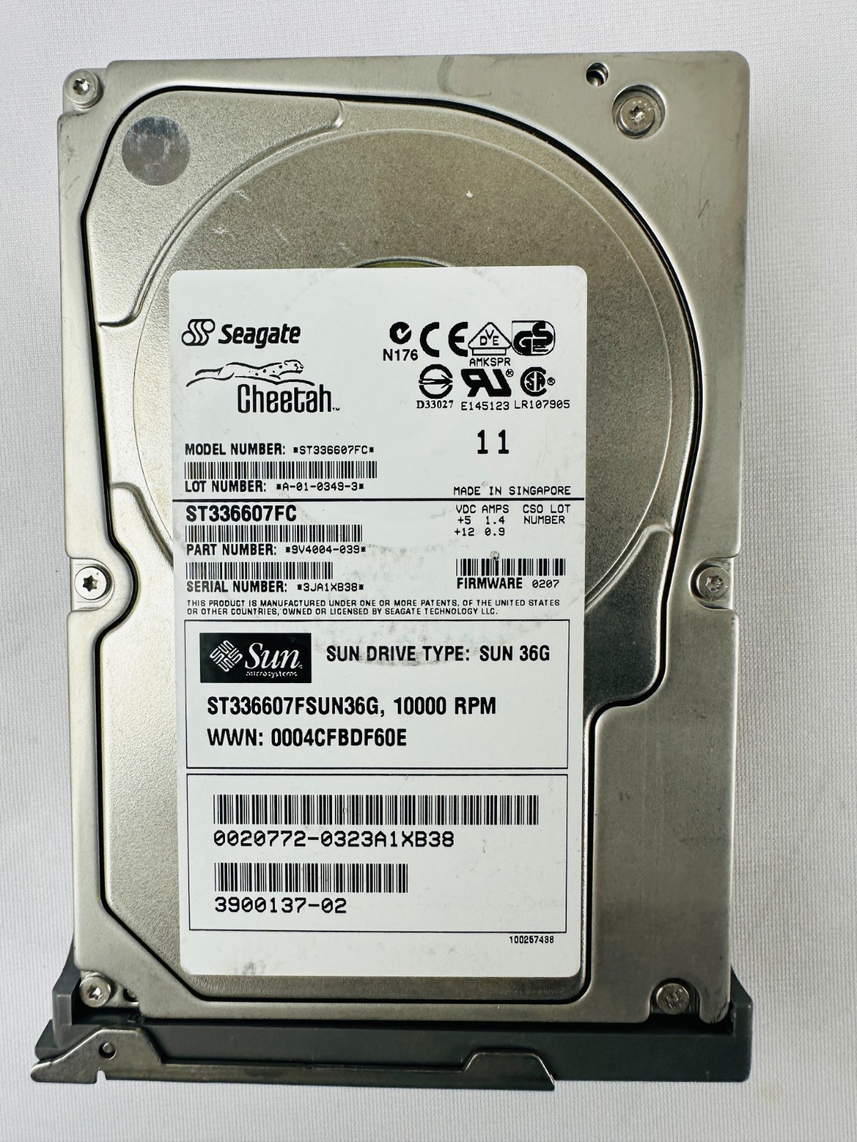 Seagate 9V4004-039 ST336607FC Hard Disk Drive |  ST336607FCSUN36G 3900137-02