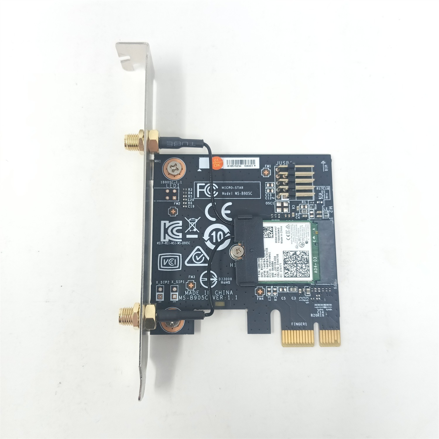 MSI MS-B905C PCIe Wi-Fi Bluetooth Adapter Card w/ Intel 8265NGW Dual Band AC