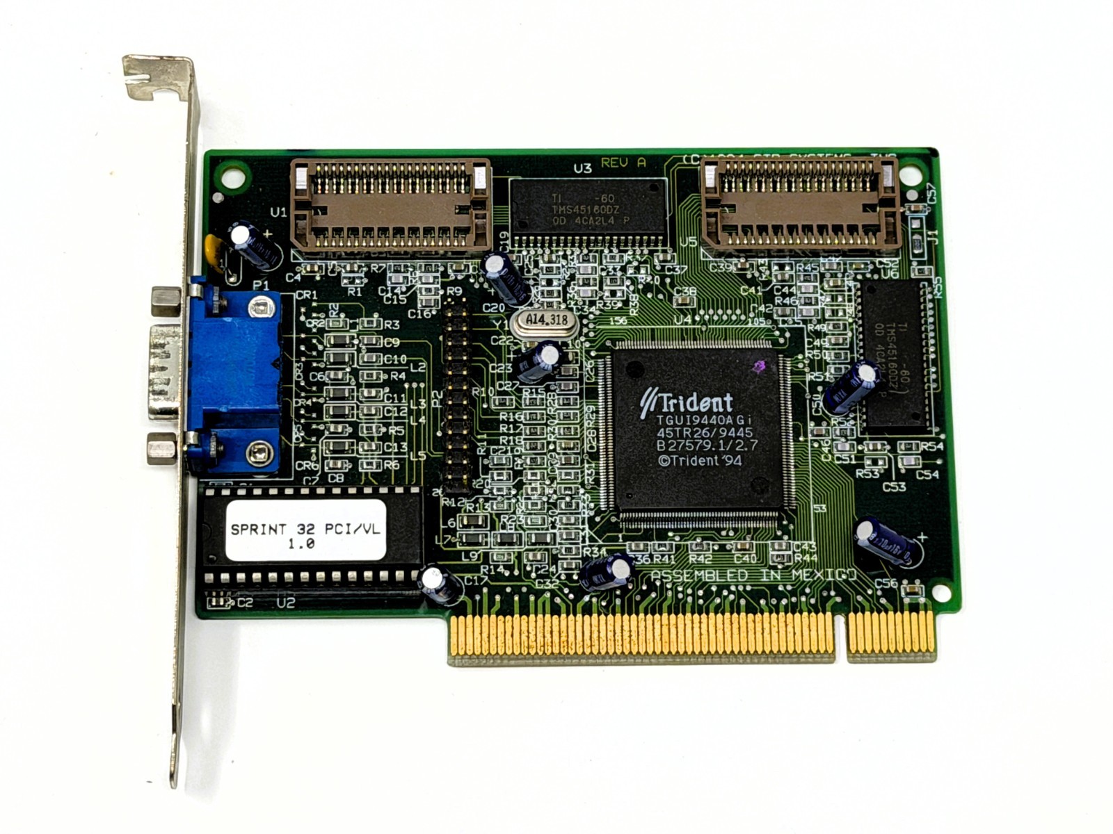 STB Systems Sprint 32 Trident TGUI9440AGi 1MB PCI VGA Video Card 210-0168-001