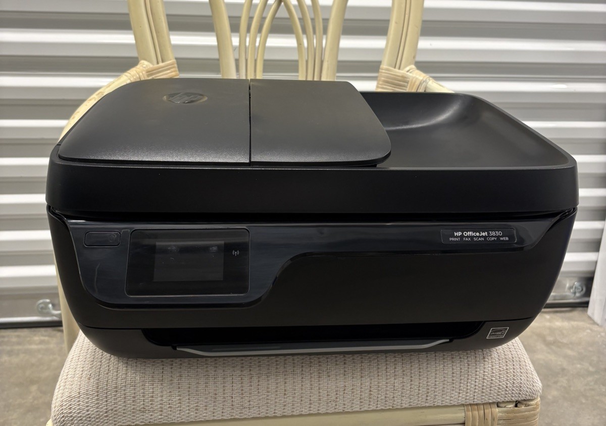 HP OfficeJet 3830 Wireless Color Inkjet All-In-One Printer Scan Copy Fax W/Cable