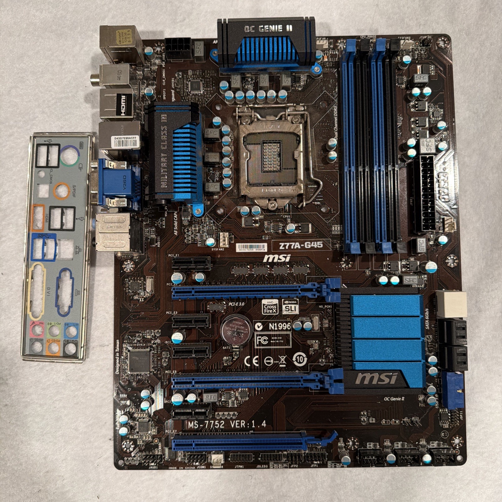 MSI Z77A-G45 Intel Z77 LGA1155 DDR3 ATX Desktop Motherboard