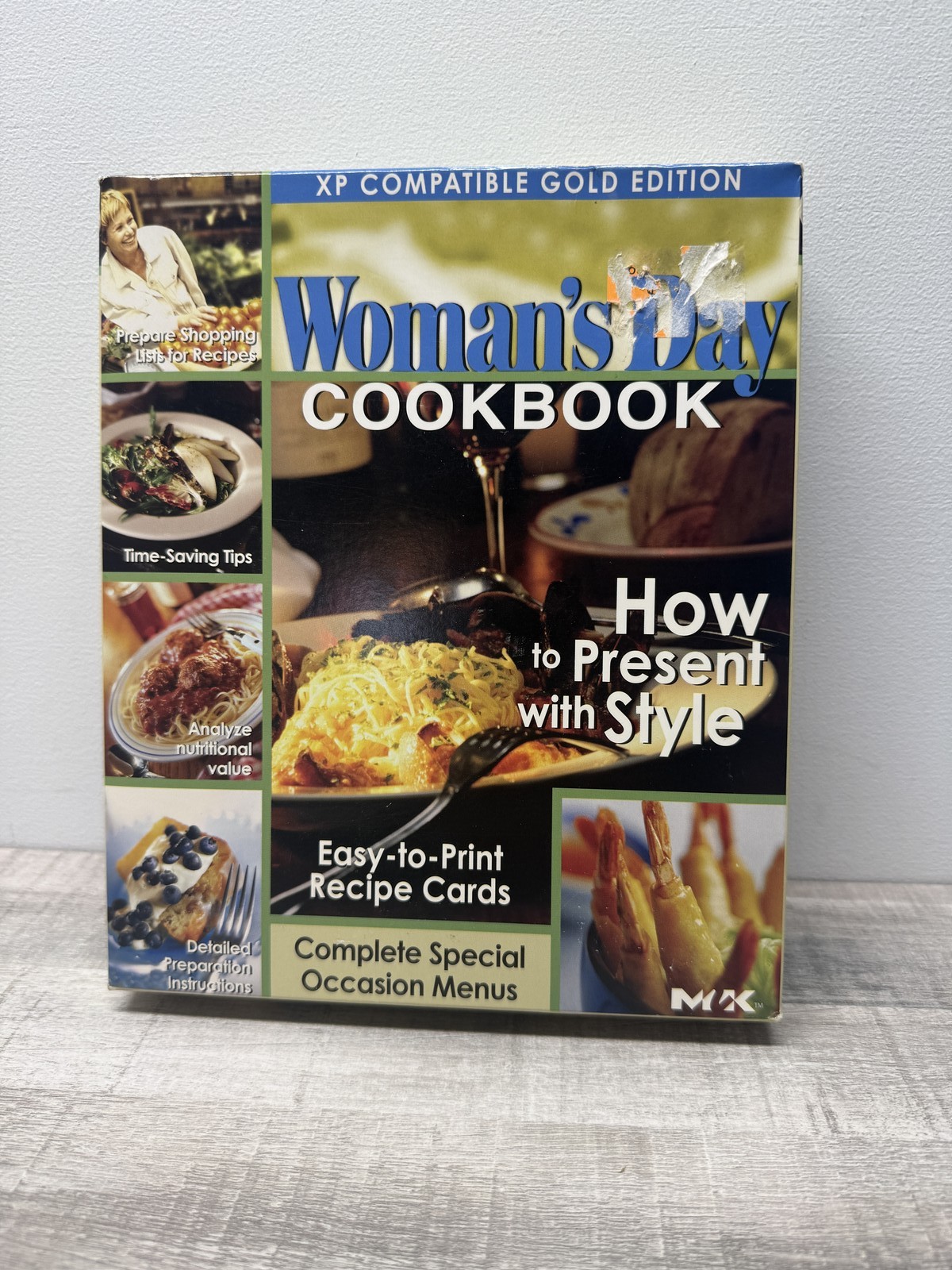 Woman's Day Cookbook MX PC Software Windows XP Compatible Gold Edition Recipes
