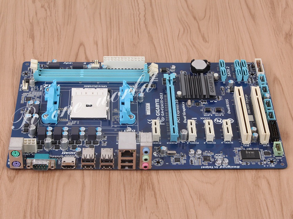 Gigabyte GA-F2A55-DS3 Motherboard Socket FM2 DDR3 AMD A55 100% working